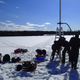 Researchers collect a soil sample in Canada’s Yukon.